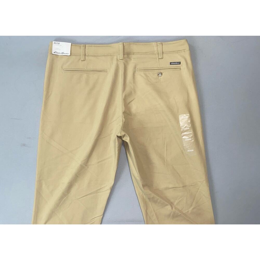 Eddie Bauer Classic Straight Flex Waist Chino Pants. Beige, Men's 40X32. NWT! - Picture 7 of 8